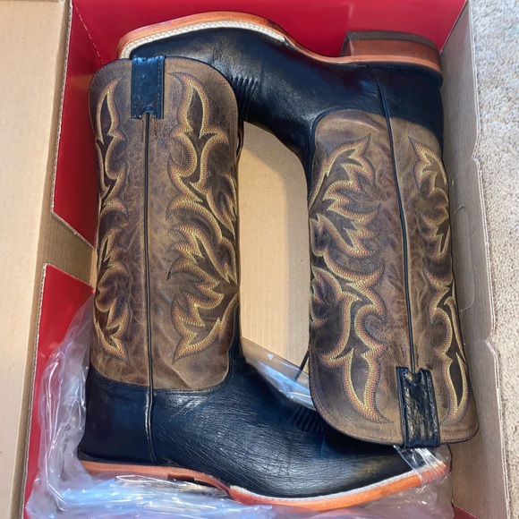 BRAND NEW smooth ostrich cowboy boots - Picture 1 of 5